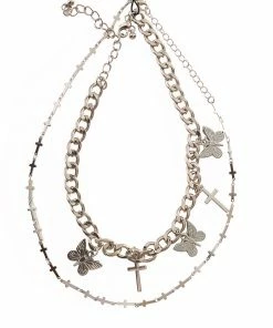 Banned Apparel New Arrivals Banned Butterfly Crossed Choker