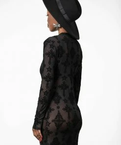 Killstar Alter Mesh Bodycon Dress Ladies 9 Killstar Alter Mesh Bodycon Dress Ladies