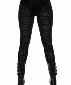 Ladies Killstar Althea's Evil Velvet Leggings