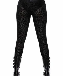 Ladies Killstar Althea's Evil Velvet Leggings