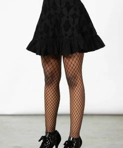 Killstar Amelie Flocked Mini Skirt Ladies