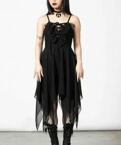 Ladies Killstar Anshee Lace Up Dress