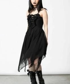 Ladies Killstar Anshee Lace Up Dress