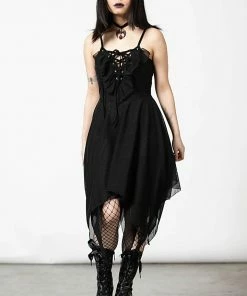 Ladies Killstar Anshee Lace Up Dress
