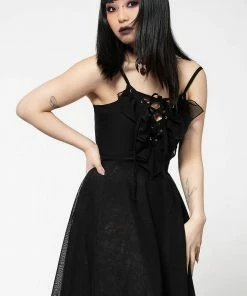 Ladies Killstar Anshee Lace Up Dress