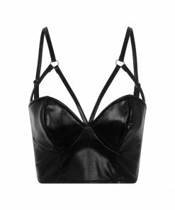 ANTIBrand Black Vinyl Bralet
