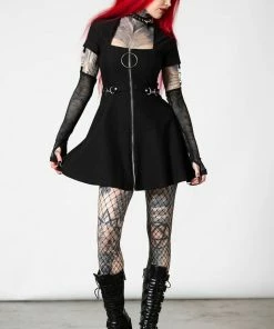 Killstar Anti Everything Zip Dress Ladies 9 Killstar Anti Everything Zip Dress Ladies
