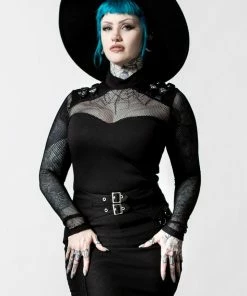 Ladies Killstar Arch Enemies Fishnet Top