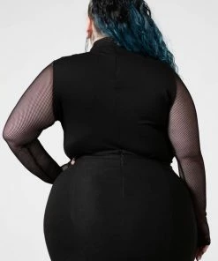 Ladies Killstar Arch Enemies Fishnet Top