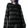 Killstar Ash Distress Knit Sweater