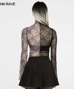 New Arrivals Punk Rave Syble Top - Black & Pink