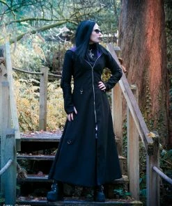 Necessary Evil Purple Lined Selene Coat