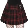 Killstar Bat Girl Skirt Tartan Ladies