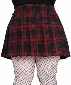 Killstar Bat Girl Skirt Tartan Ladies