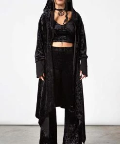 Ladies Killstar Be Gone Velvet Cardigan