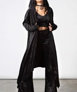 Ladies Killstar Be Gone Velvet Cardigan