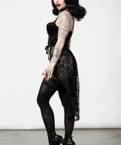 Plus Sizes Killstar Be Veiled Lace Basque