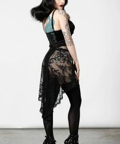 Plus Sizes Killstar Be Veiled Lace Basque