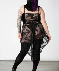 Plus Sizes Killstar Be Veiled Lace Basque