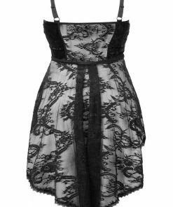 Plus Sizes Killstar Be Veiled Lace Basque