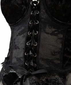 Plus Sizes Killstar Be Veiled Lace Basque