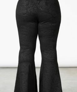 New Arrivals Killstar Black Lily Bell Bottoms