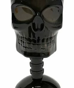 Gothic Gifts Black Skull Wine Glass