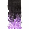 Gothic Attitude New Arrivals (Black/Lilac) Curly Two Tone 18" Hair Extensions