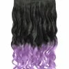 Gothic Attitude (Black/Lilac) Curly Two Tone 20" Hair Extensions