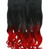 Gothic Attitude New Arrivals (Black/Red) Curly Two Tone 20" Hair Extensions
