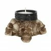 Gothic Gifts 3 Skull Tealight Holder