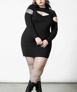 Ladies Killstar Cosmic Shift Long Sleeve Dress