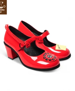 Ladies Hot Chocolate Design Mid Heels Call Me Mary Jane Pump