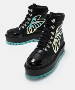 Koi Footwear Koi Tooth Fairy's Intent Blue Platform Boots New Arrivals