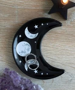 Homeware Gothic Gifts Crescent Moon Trinket Dish