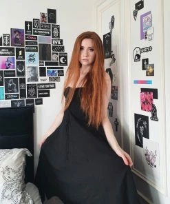 Necessary Evil Camazotz Bats Wing Effect Maxi Dress Ladies