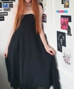 Necessary Evil Camazotz Bats Wing Effect Maxi Dress Ladies