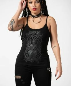 Killstar Dark Forces Strappy Vest Ladies