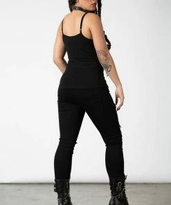 Killstar Dark Forces Strappy Vest Ladies