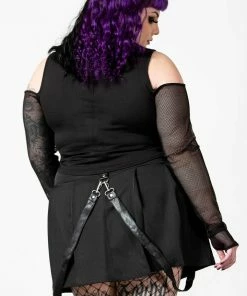 Ladies Killstar Dark Half Long Sleeve Top