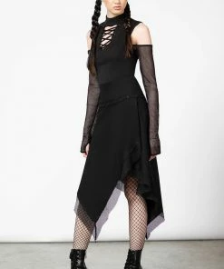 Ladies Killstar Dark Half Long Sleeve Top