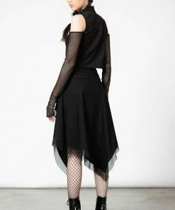 Ladies Killstar Dark Half Long Sleeve Top