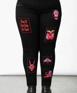 Killstar Dealer Patched Jeans Ladies