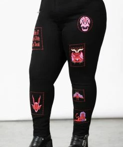 Killstar Dealer Patched Jeans Ladies