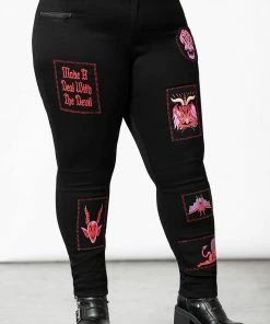 Killstar Dealer Patched Jeans Ladies