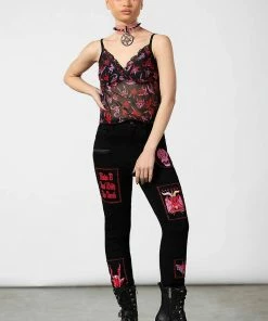 Killstar Dealer Patched Jeans Ladies