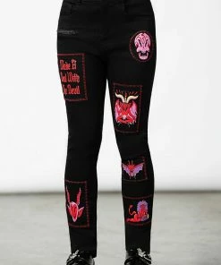 Killstar Dealer Patched Jeans Ladies