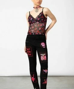Killstar Dealer Patched Jeans Ladies