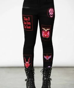 Killstar Dealer Patched Jeans Ladies