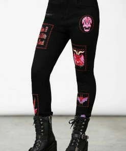 Killstar Dealer Patched Jeans Ladies